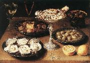BEERT, Osias Still-Life with Oysters and Pastries painting